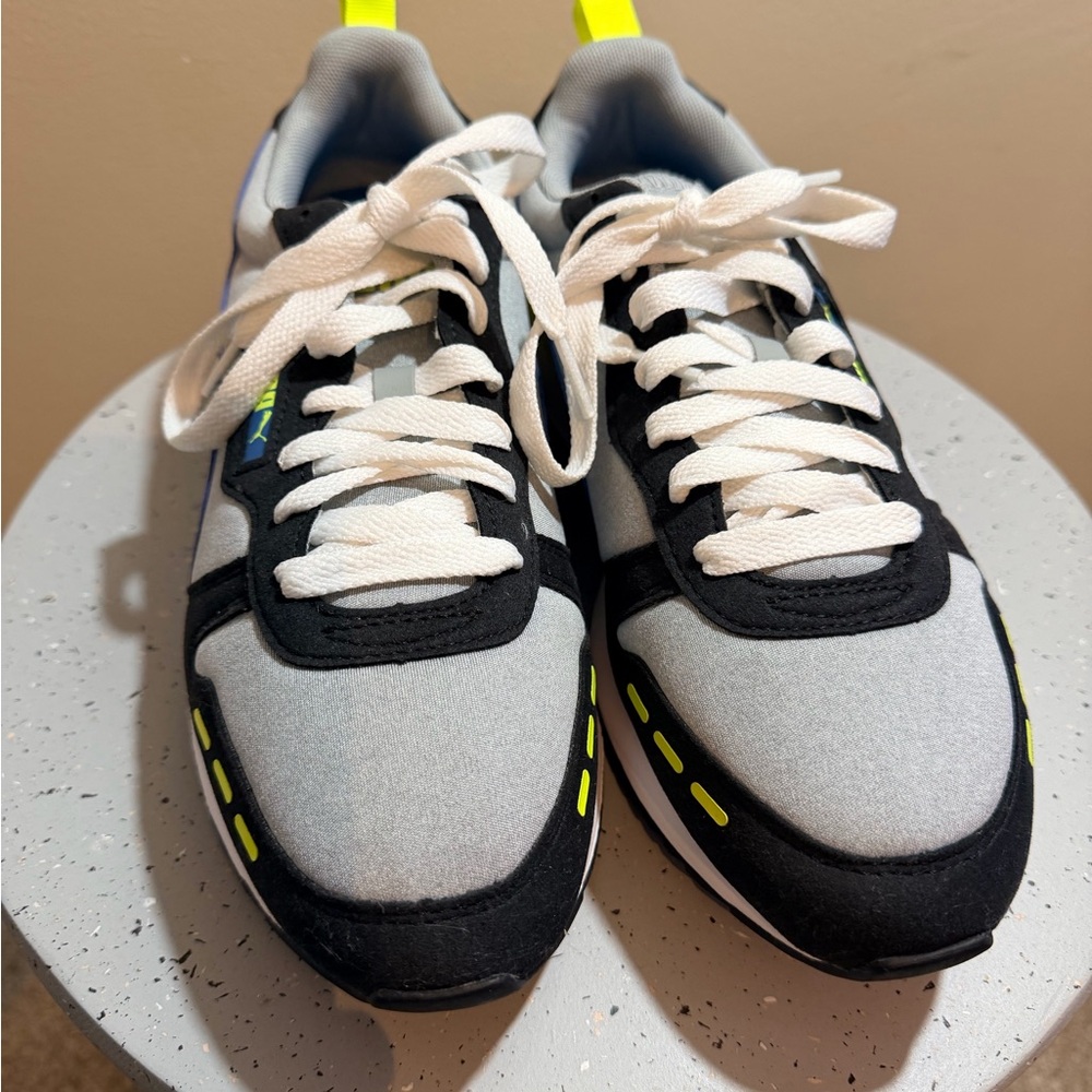 Puma Athletic Shoes - Black, Gray, Neon Yellow